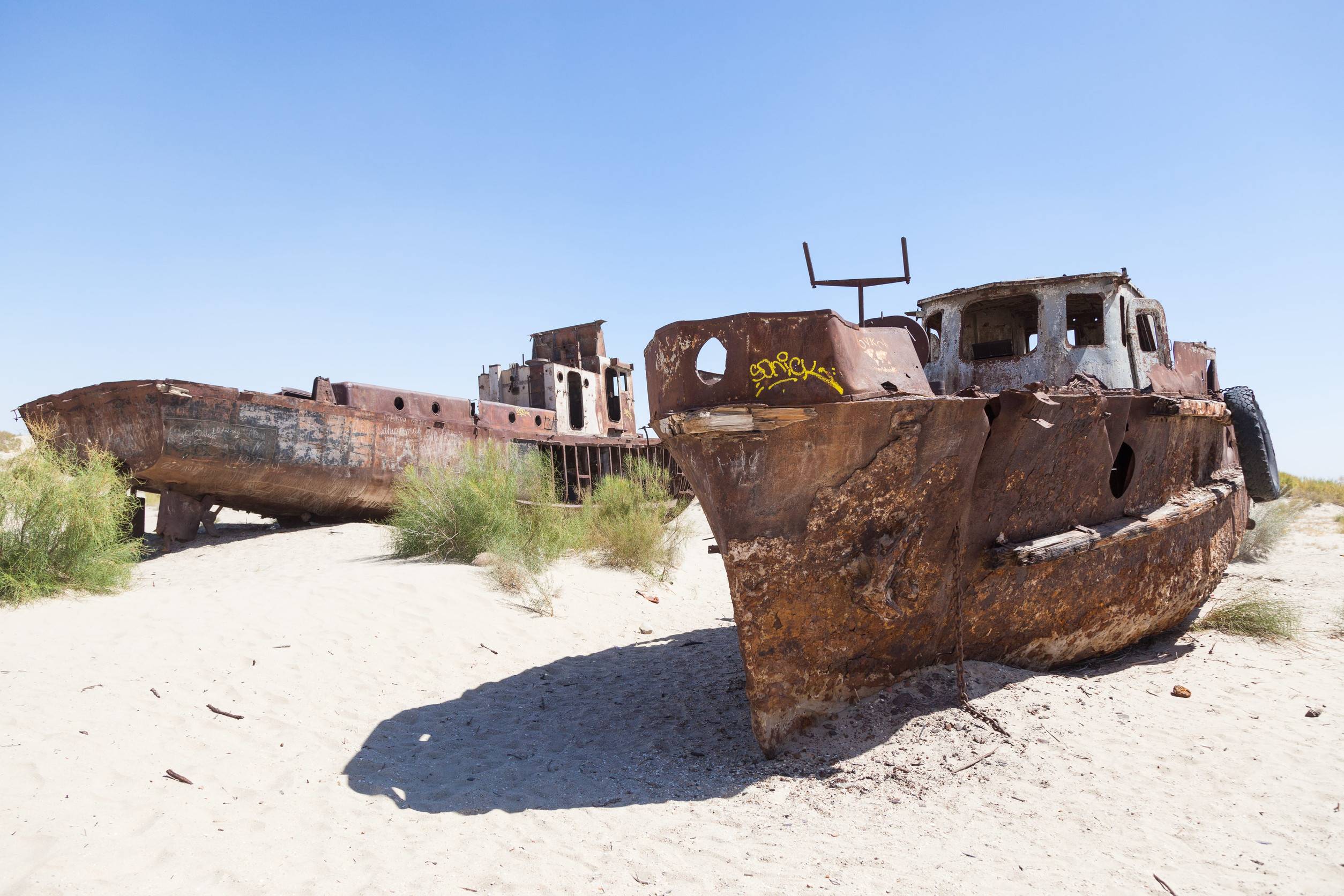 A Ship Graveyard Located In The Aral Sea