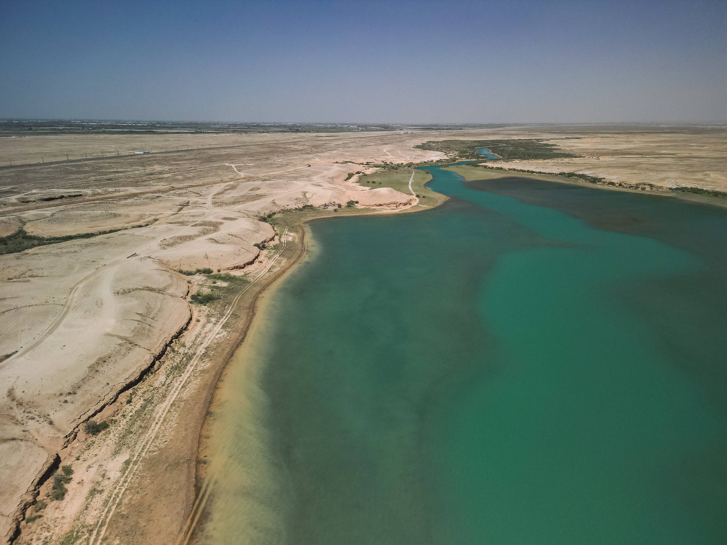 Aerial Shot Of The Kuyumazar Reservoir