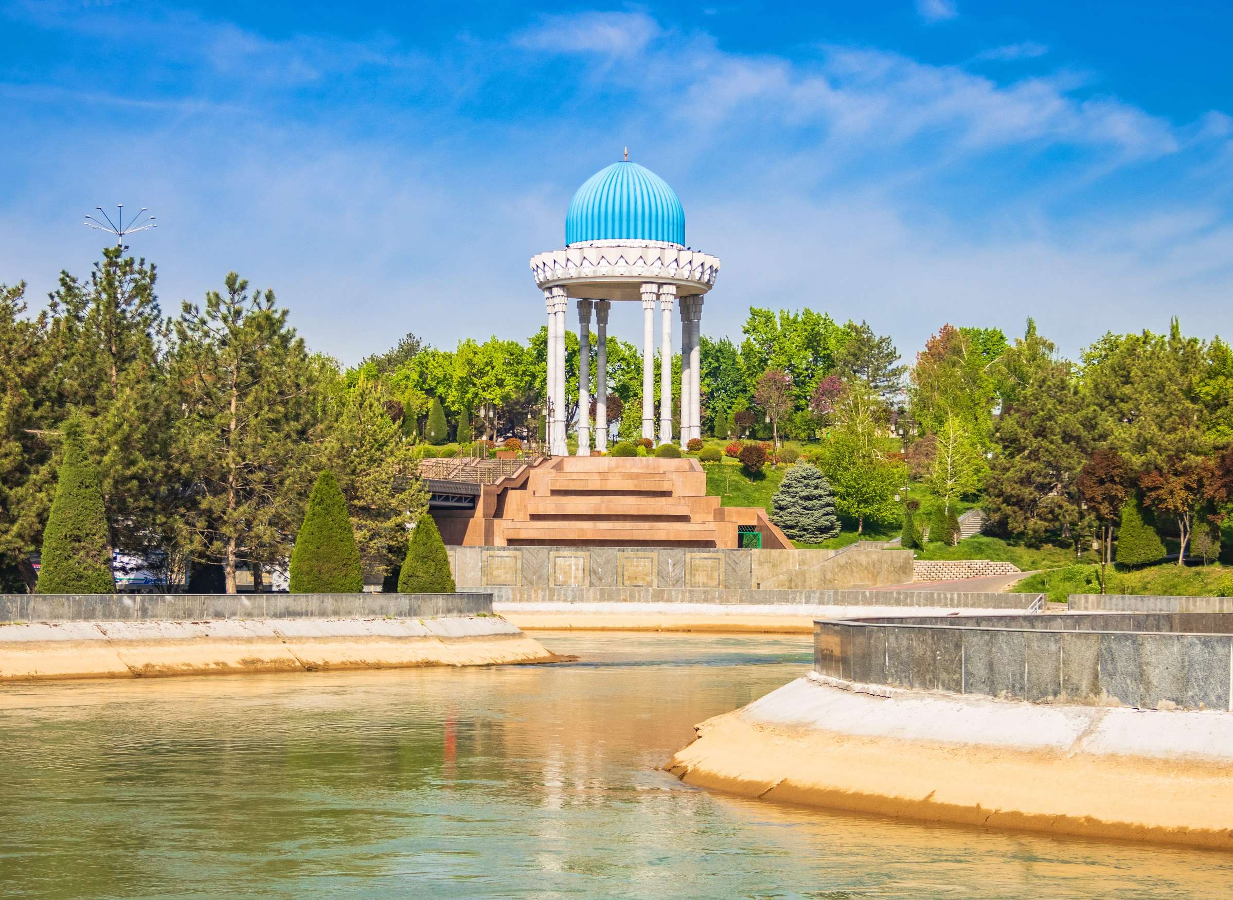 One of the many parks inside Tashkent