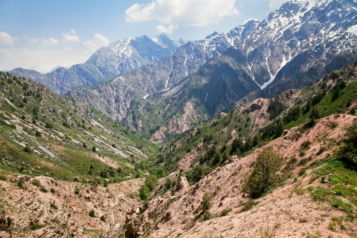 Overview of the Chimgan Mountains in Uzbekistan