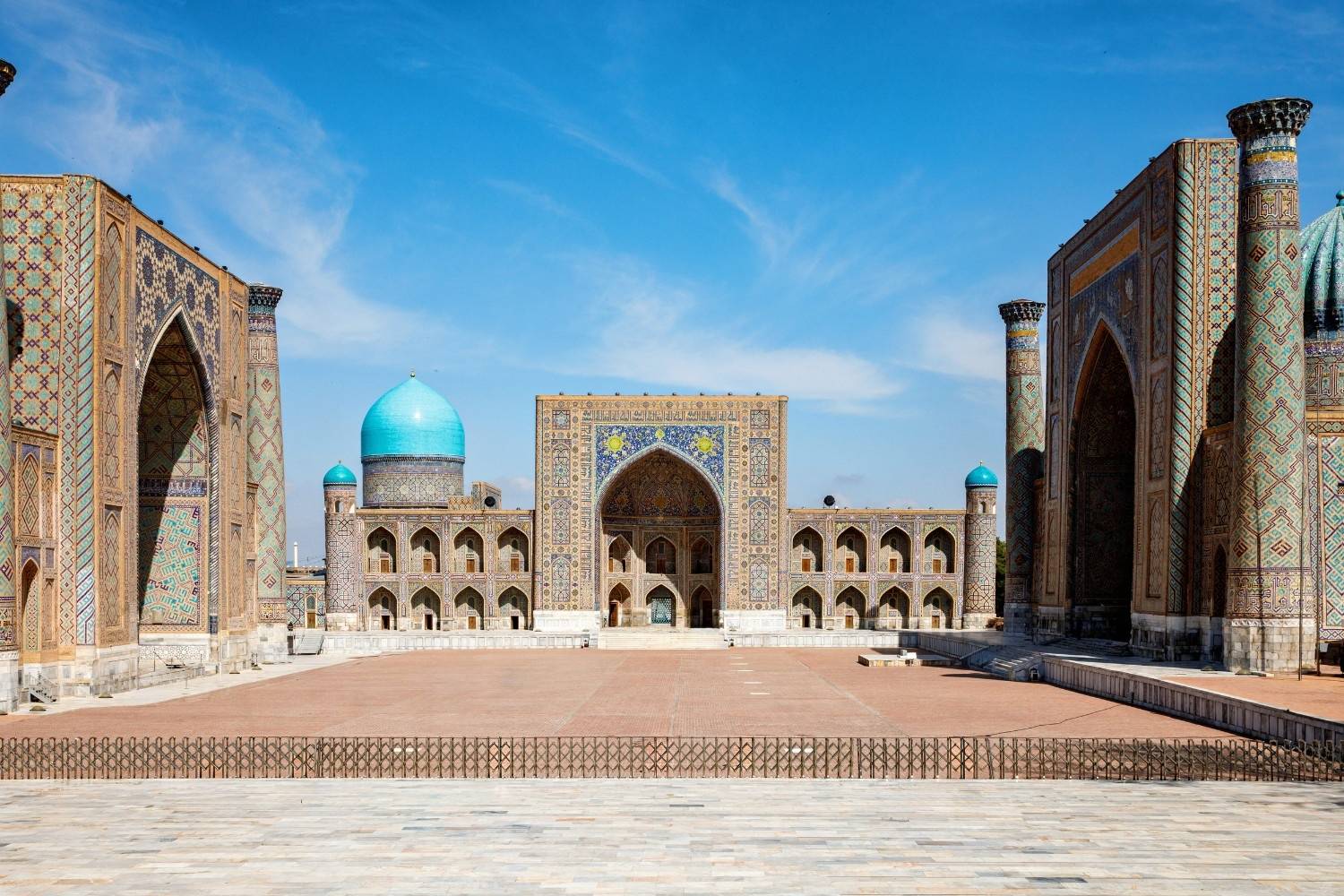 Registan Square is built atop the Silk Road
