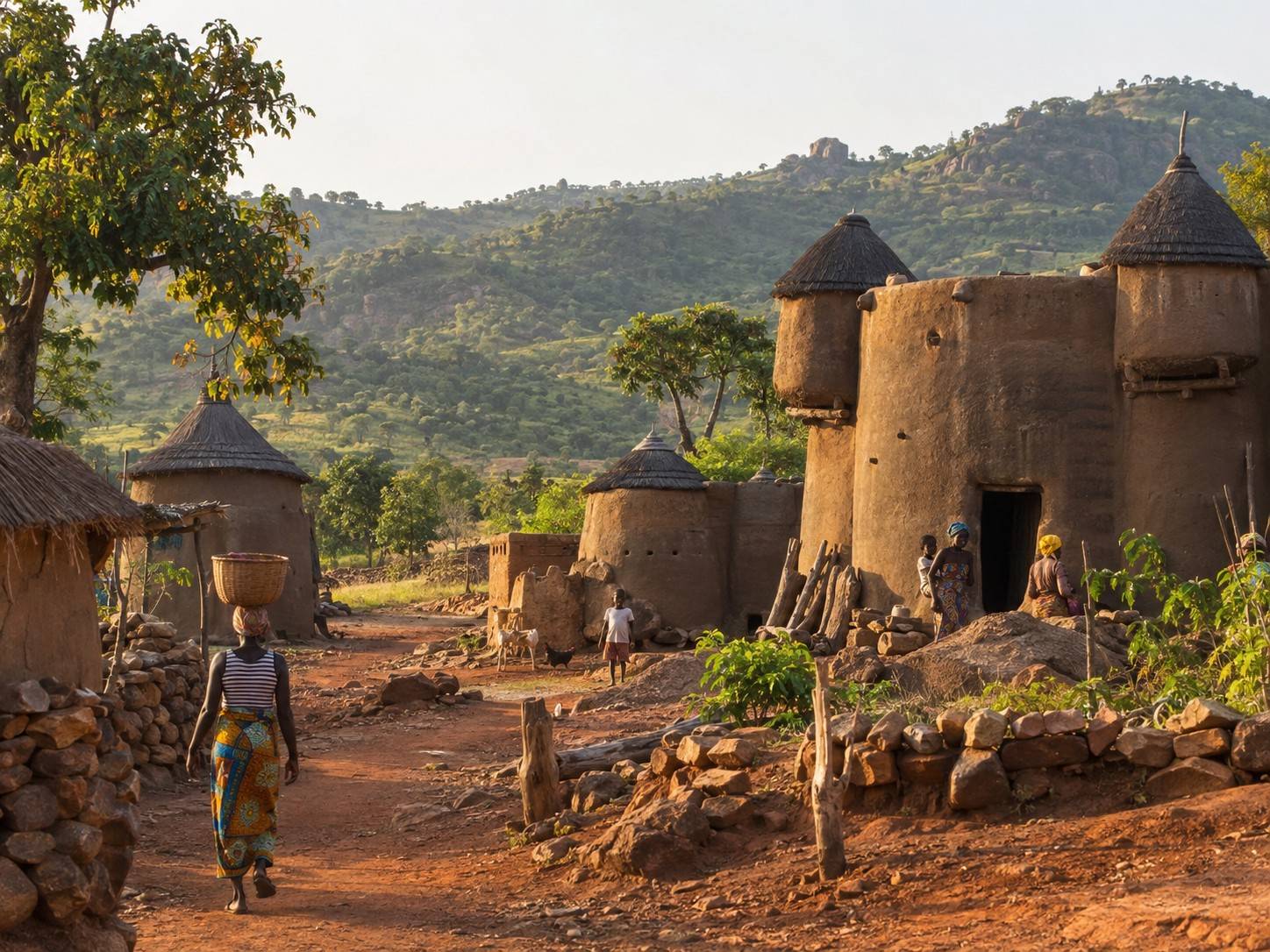Warm African Village Pathway